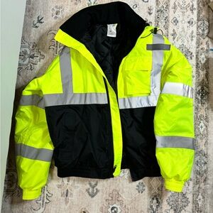 Men's large reflective work jacket
